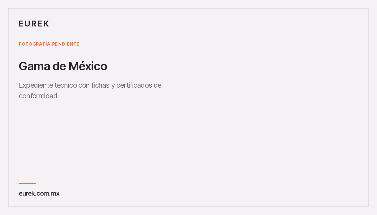 Espacio reservado para la fotografía del expediente técnico con fichas y certificados de conformidad