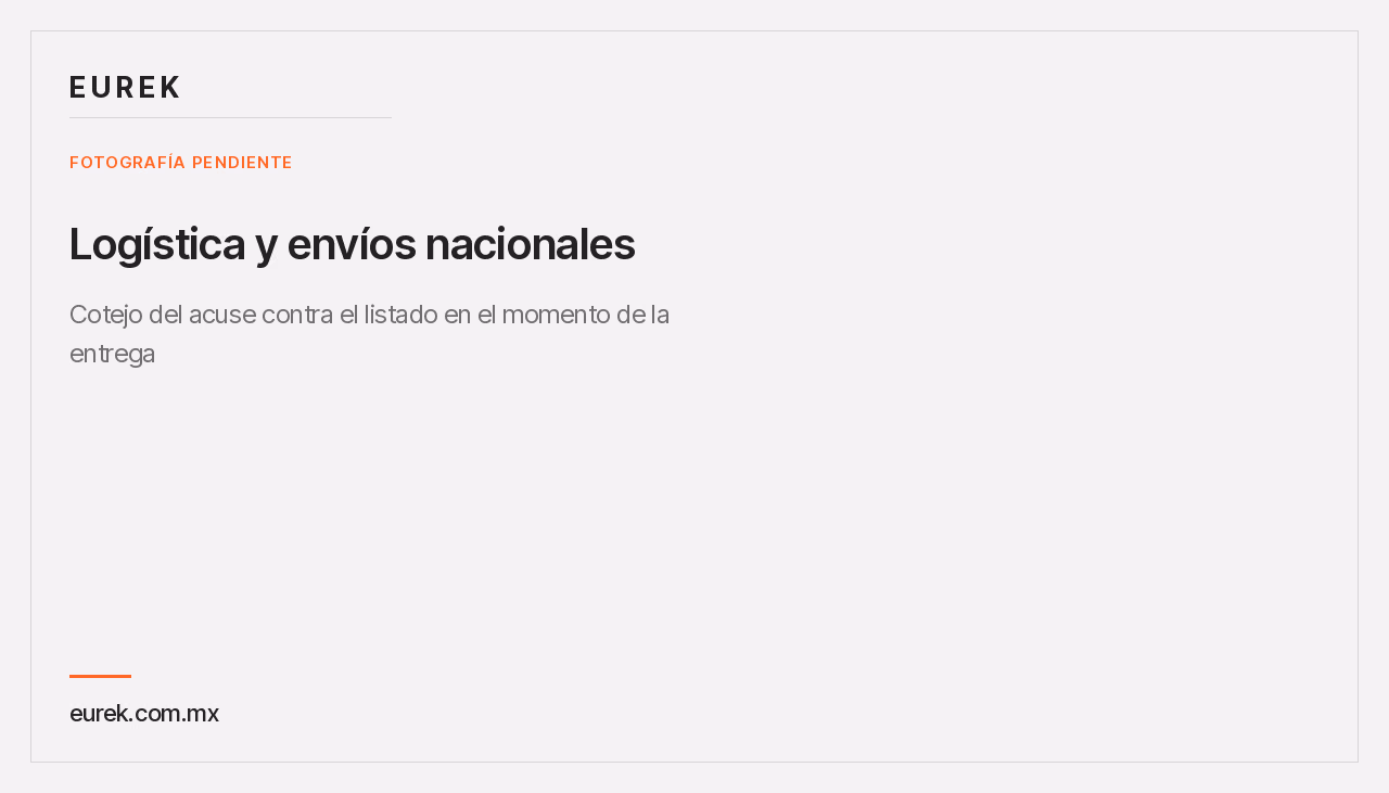 Espacio reservado para la fotografía del cotejo del acuse contra el listado en el momento de la entrega