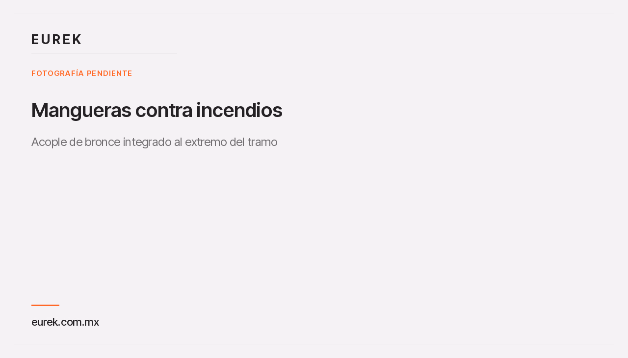 Espacio reservado para la fotografía del acople de bronce integrado al extremo del tramo