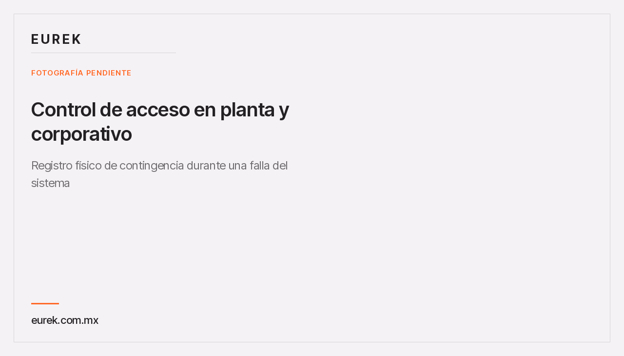 Espacio reservado para la fotografía del registro físico de contingencia durante una falla del sistema