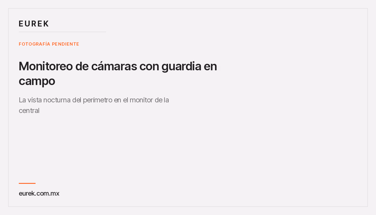 Espacio reservado para la fotografía de la vista nocturna del perímetro en el monitor de la central