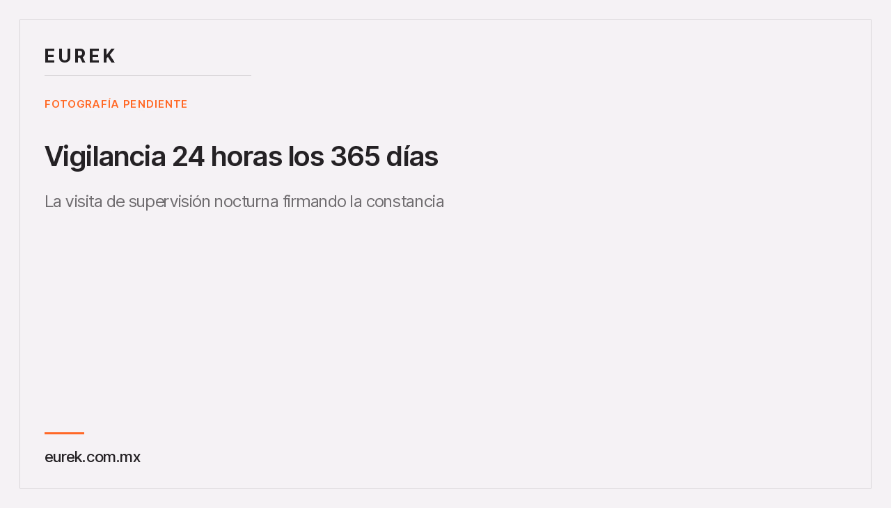 Espacio reservado para la fotografía de la visita de supervisión nocturna firmando la constancia