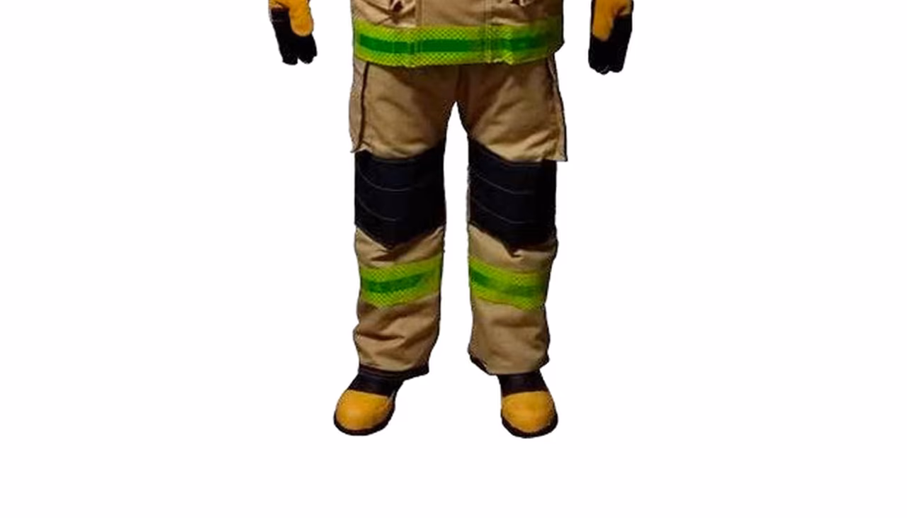 Pantalonera del traje estructural Sköld Hero PBI MAX con bandas verdes