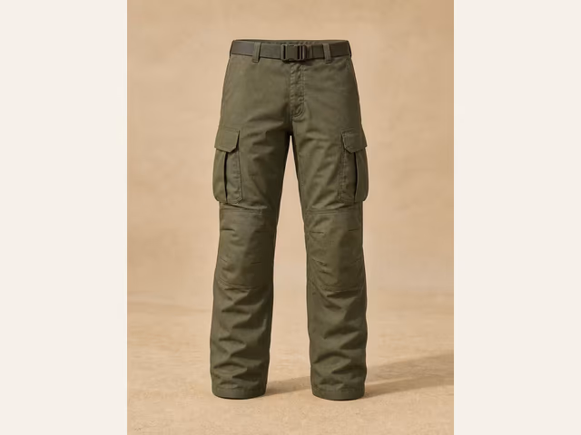 Pantalón cargo forestal amarillo con bolsas laterales