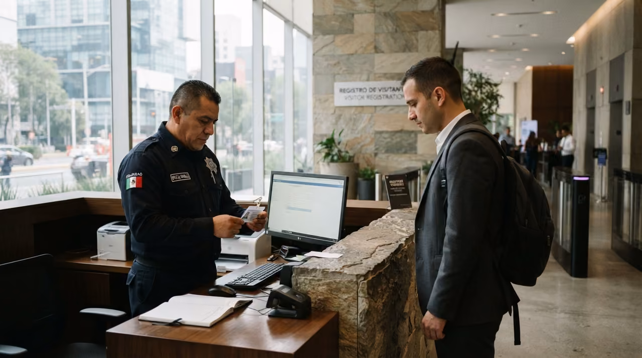 El mostrador de registro de visitantes: cada asiento de este mostrador es una línea del expediente que la mesa presenta